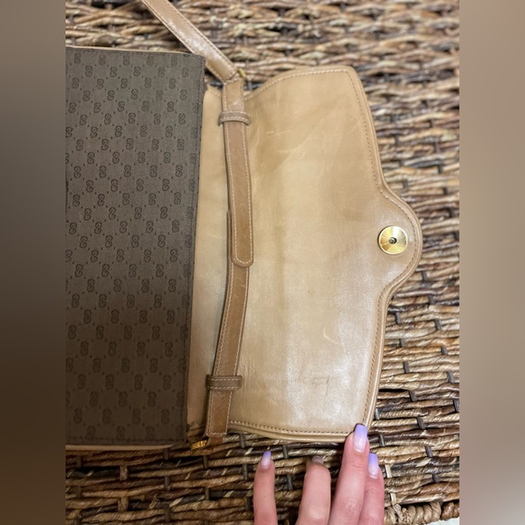 100% Authentic EXTREMELY RARE Early Vintage Gucci Micro GG Saddle Shoulder Bag - Picture 12 of 13